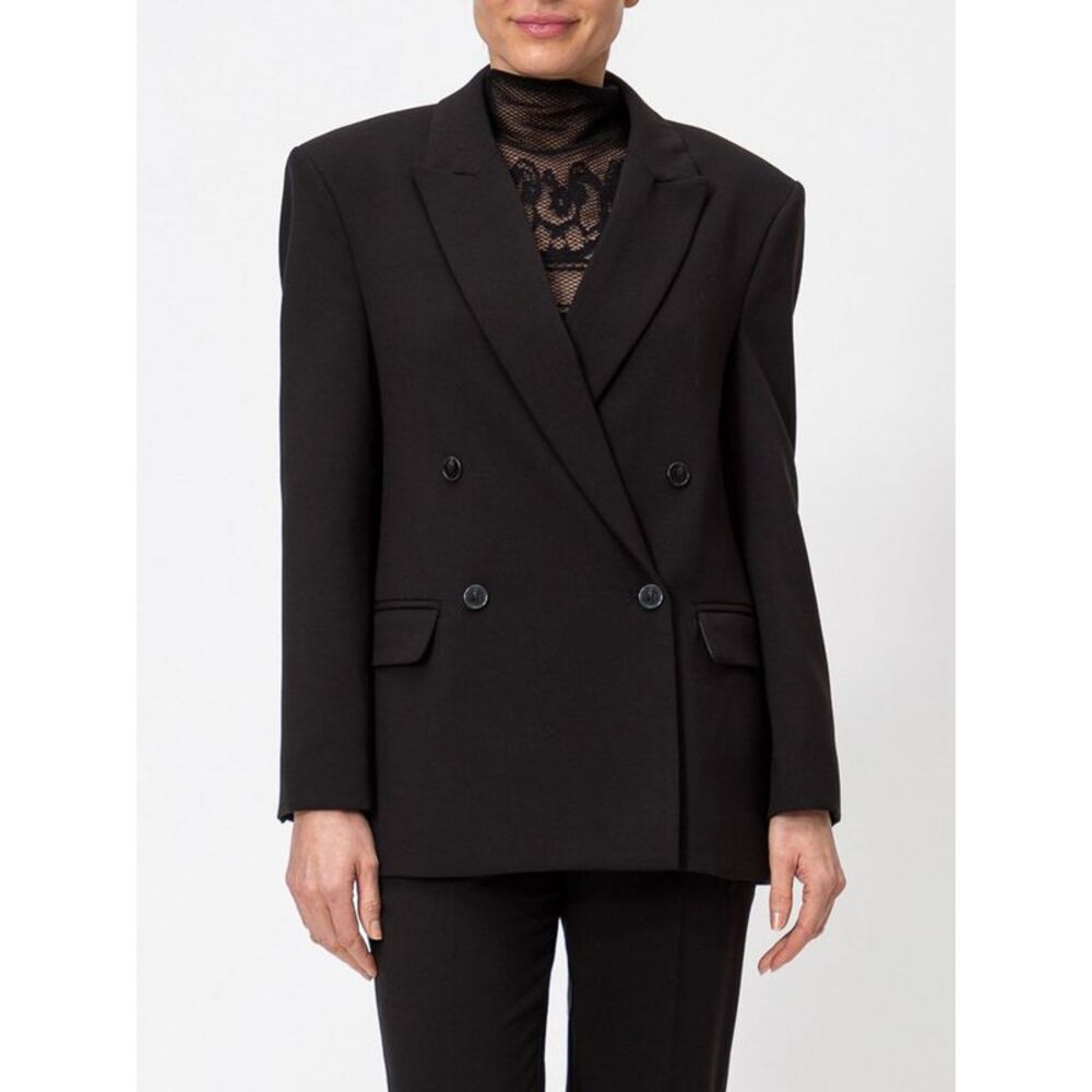 Twinset Women Double-Breasted Viscose Blend Blazer Twinset With Peak Lapels